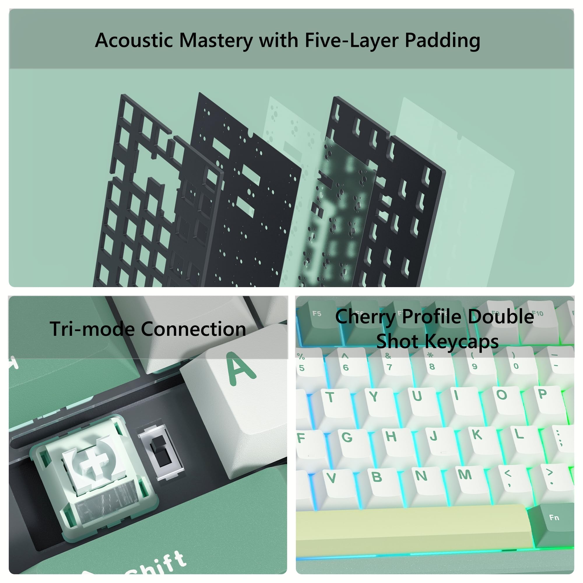 WOMIER SK75 inalámbrico de alu - Gaming Keyboard Hot Swappable reseña y precio