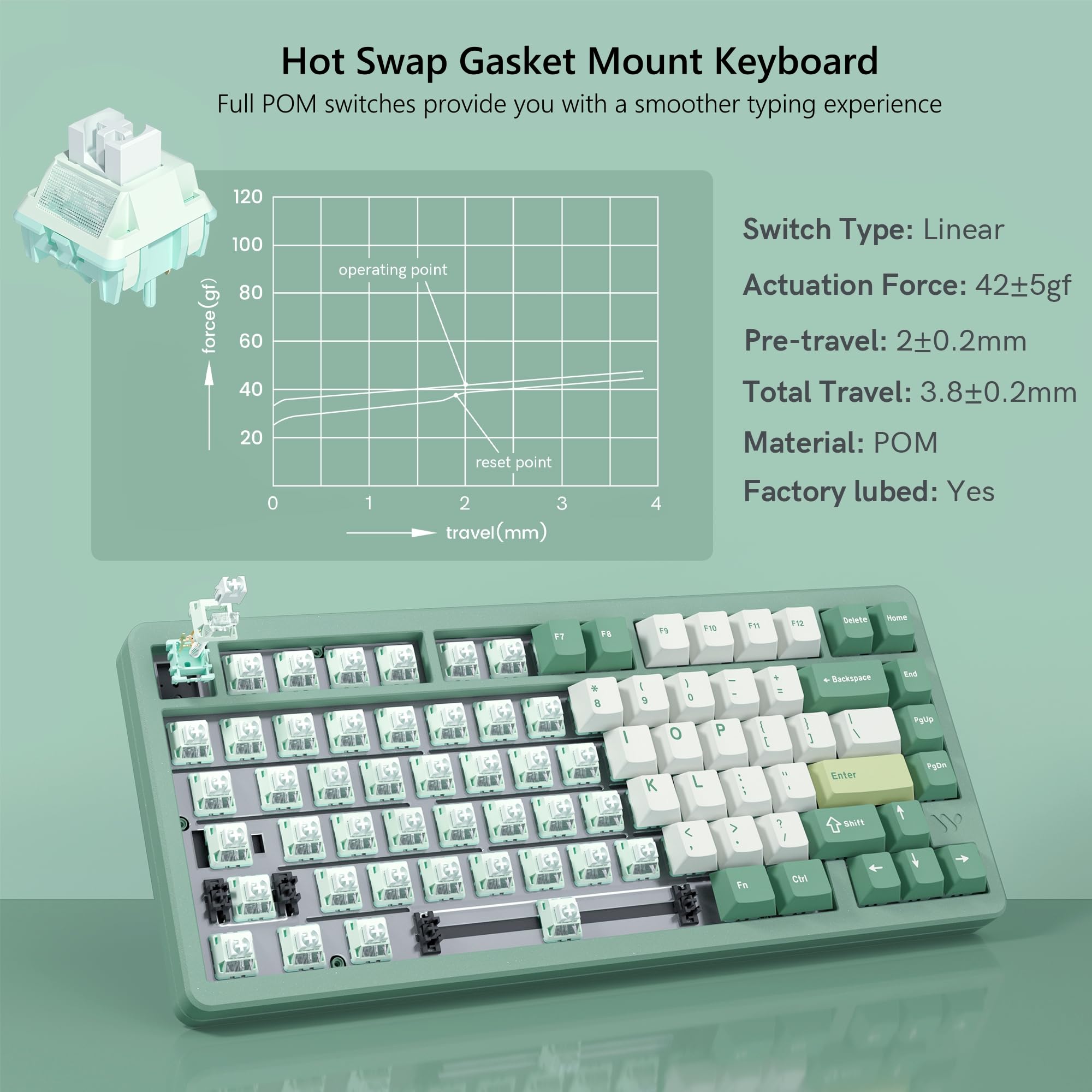 WOMIER SK75 inalámbrico de alu - Gaming Keyboard Hot Swappable reseña y precio